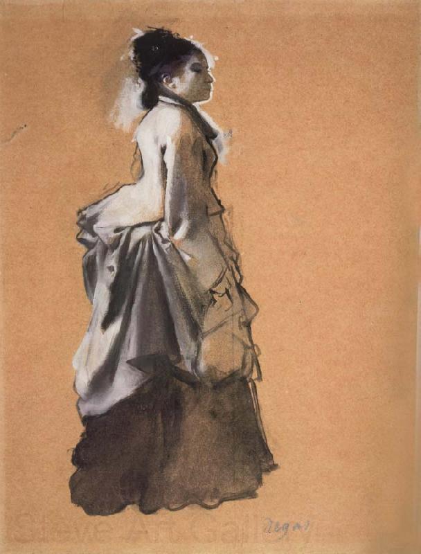 Edgar Degas Young Woman Street Costume Germany oil painting art